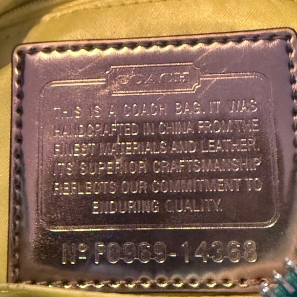 💙💚🩵 VINTAGE COACH RARE SEQUIN POPPY BAG 🩵💚💙 - Picture 6 of 10